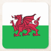 Rode Draak Keltische Vlag van Wales & Welsh Kartonnen Onderzetters (Voorkant)