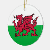 Rode Draak Keltische Vlag van Wales & Welsh Keramisch Ornament (Links)