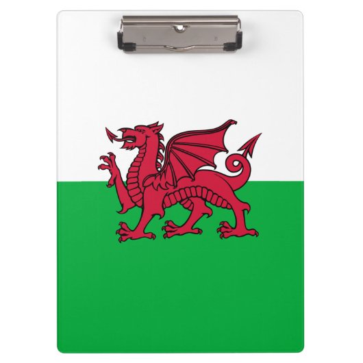 Rode Draak Keltische Vlag van Wales & Welsh Klembord (Voorkant)