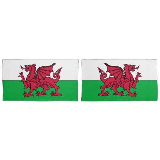 Rode Draak Keltische Vlag van Wales & Welsh Kussensloop (Voorkant-Set)