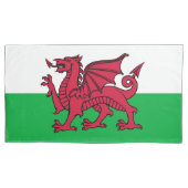 Rode Draak Keltische Vlag van Wales & Welsh Kussensloop (Voorkant-Links)