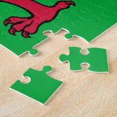 Rode Draak Keltische Vlag van Wales & Welsh Legpuzzel (Zijkant)