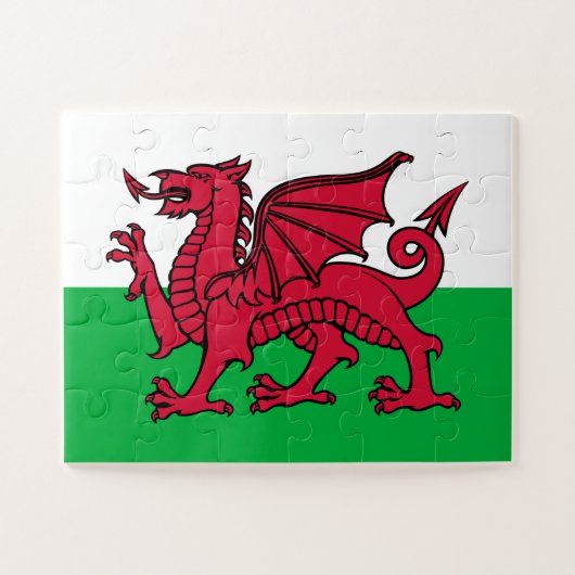 Rode Draak Keltische Vlag van Wales & Welsh Legpuzzel (Horizontaal)