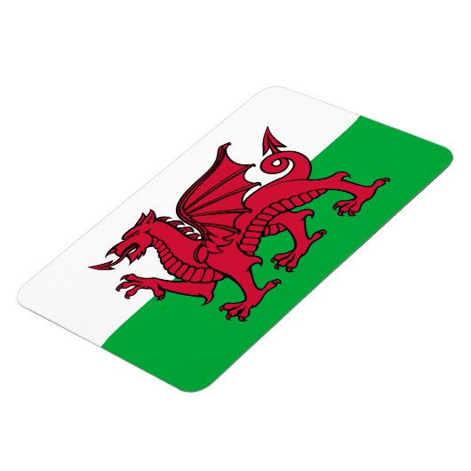 Rode Draak Keltische Vlag van Wales & Welsh Magneet (Linkerzijde)