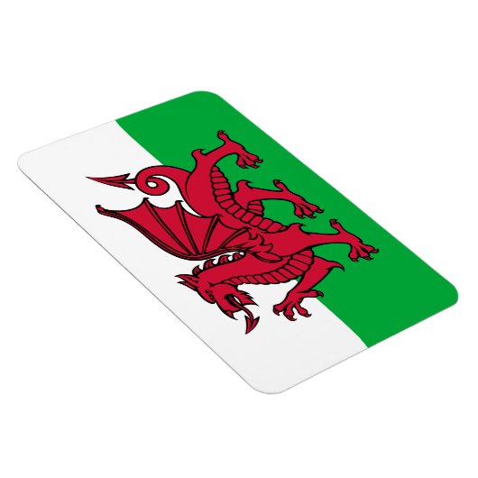 Rode Draak Keltische Vlag van Wales & Welsh Magneet (Rechterzijde)
