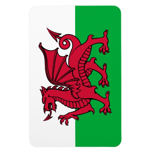 Rode Draak Keltische Vlag van Wales & Welsh Magneet (Verticaal)