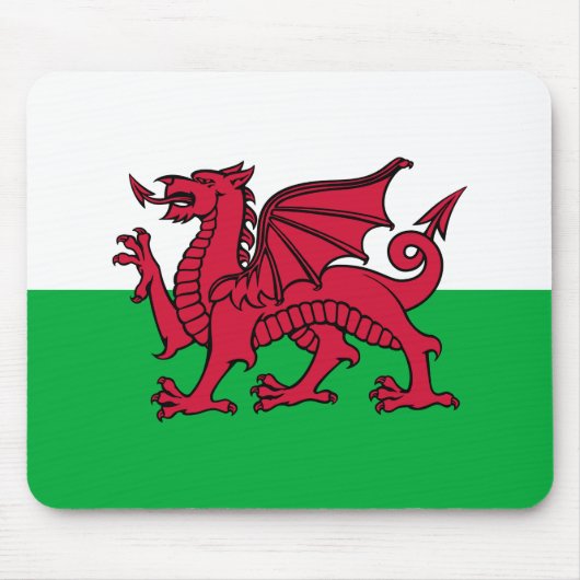 Rode Draak Keltische Vlag van Wales & Welsh Muismat (Voorkant)