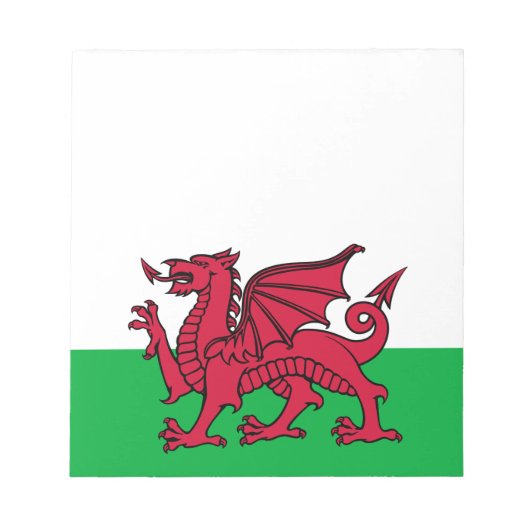 Rode Draak Keltische Vlag van Wales & Welsh Notitieblok (Voorkant)