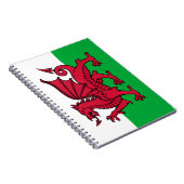 Rode Draak Keltische Vlag van Wales & Welsh Notitieboek (Rechterzijde)