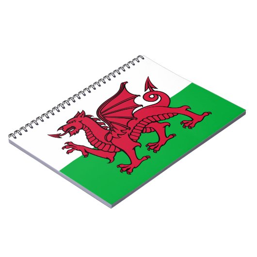 Rode Draak Keltische Vlag van Wales & Welsh Notitieboek (Linkerzijde)