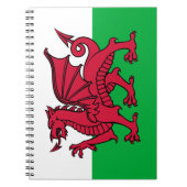 Rode Draak Keltische Vlag van Wales & Welsh Notitieboek (Voorkant)
