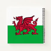 Rode Draak Keltische Vlag van Wales & Welsh Notitieboek (Achterkant)