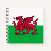 Rode Draak Keltische Vlag van Wales & Welsh Notitieboek (Voorkant)