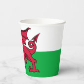 Rode Draak Keltische Vlag van Wales & Welsh Papieren Bekers (Achterkant)