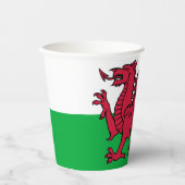 Rode Draak Keltische Vlag van Wales & Welsh Papieren Bekers (Voorkant)