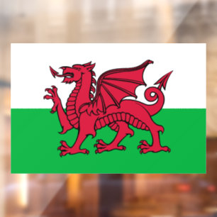 Rode Draak Keltische Vlag van Wales & Welsh Raamsticker