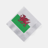 Rode Draak Keltische Vlag van Wales & Welsh Servet (Hoek)
