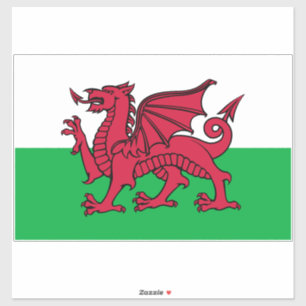 Rode Draak Keltische Vlag van Wales & Welsh Sticker