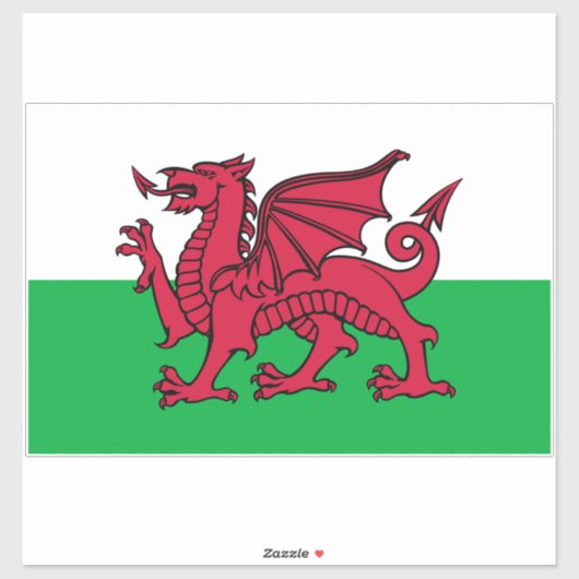 Rode Draak Keltische Vlag van Wales & Welsh Sticker (Vel)