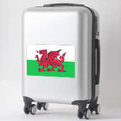 Rode Draak Keltische Vlag van Wales & Welsh Sticker (Koffer)