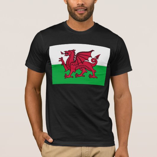 Rode Draak Keltische Vlag van Wales & Welsh T-shirt (Voorkant)