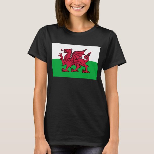 Rode Draak Keltische Vlag van Wales & Welsh T-shirt (Voorkant)