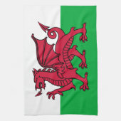 Rode Draak Keltische Vlag van Wales & Welsh Theedoek (Verticaal)