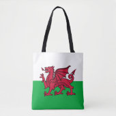 Rode Draak Keltische Vlag van Wales & Welsh Tote Bag (Voorkant)