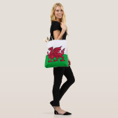 Rode Draak Keltische Vlag van Wales & Welsh Tote Bag (Op model)