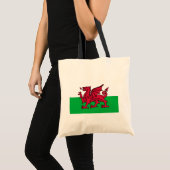 Rode Draak Keltische Vlag van Wales & Welsh Tote Bag (Voorkant (product))