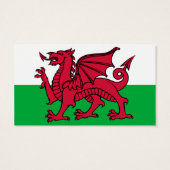 Rode Draak Keltische Vlag van Wales & Welsh Visitekaartje (Achterkant)