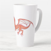 Rode draak latte mok (Rechterhoek)