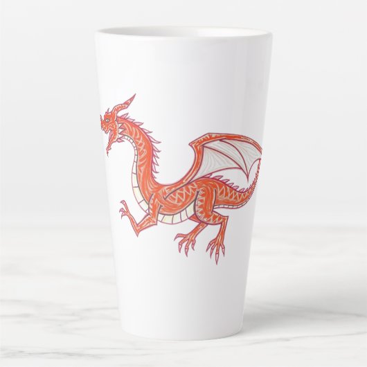 Rode draak latte mok (Voorkant)