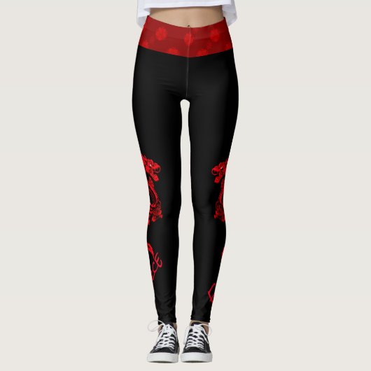 Rode Draak Leggings (Voorkant)