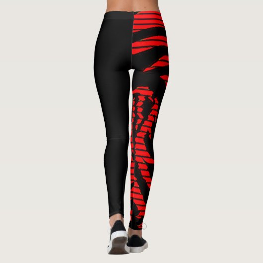 Rode draak leggings (Achterkant)
