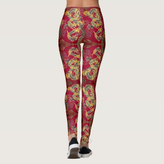 Rode Draak Leggings (Achterkant)
