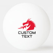 Rode draak logo ping pong bal voor tafeltennis pingpongbal (Voorkant)