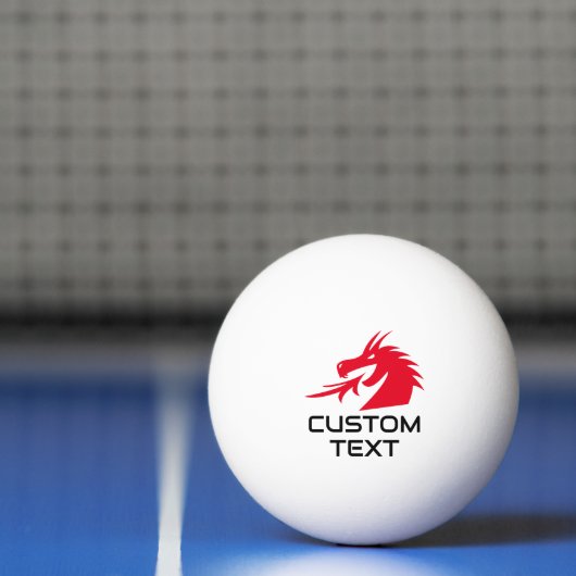 Rode draak logo ping pong bal voor tafeltennis pingpongbal (Net)