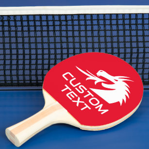 Rode draak logo ping pong peddel voor tafeltennis tafeltennisbatje
