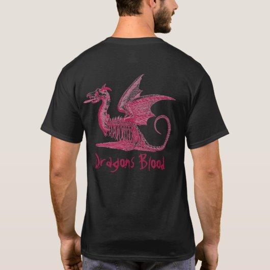  rode draak Magische schepping T-shirt (Achterkant)