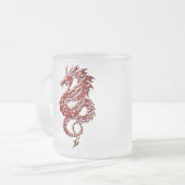 Rode draak met 10 oz bevroren glazen Mok (Voorkant links)