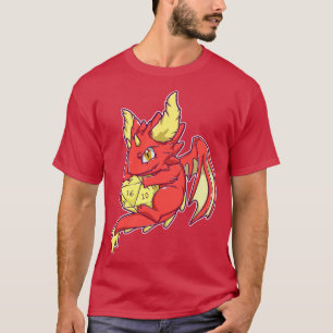 Rode Draak met D20 T-shirt