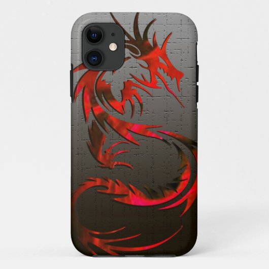 rode draak met draak Case-Mate iPhone case (Achterkant)