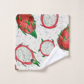 Rode draak op een witte achtergrond bad handdoek (Wasdoekje)