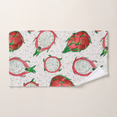 Rode draak op een witte achtergrond bad handdoek (Handdoek)