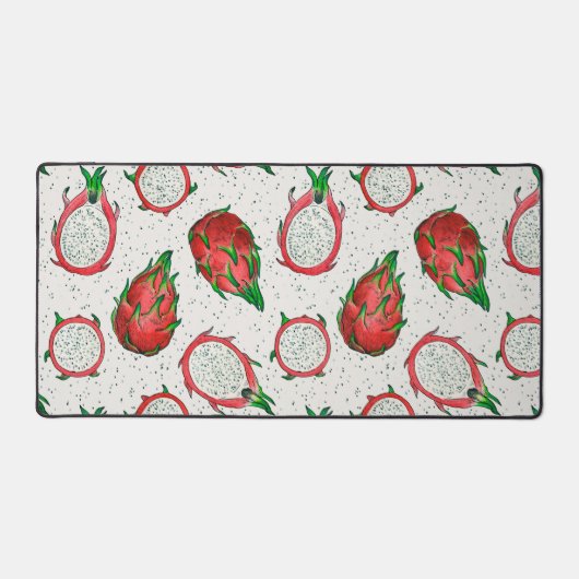 Rode draak op een witte achtergrond bureaumat (Voorkant)