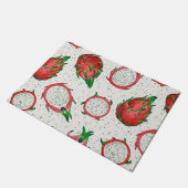 Rode draak op een witte achtergrond deurmat (Schuin)