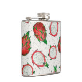 Rode draak op een witte achtergrond heupfles (Rechts)