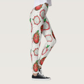 Rode draak op een witte achtergrond leggings (Rechts)