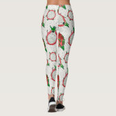 Rode draak op een witte achtergrond leggings (Achterkant)
